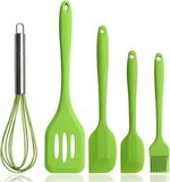 Imagem de Kit 5 Utensílios Cozinha Silicone-tamanho Grande Resistente