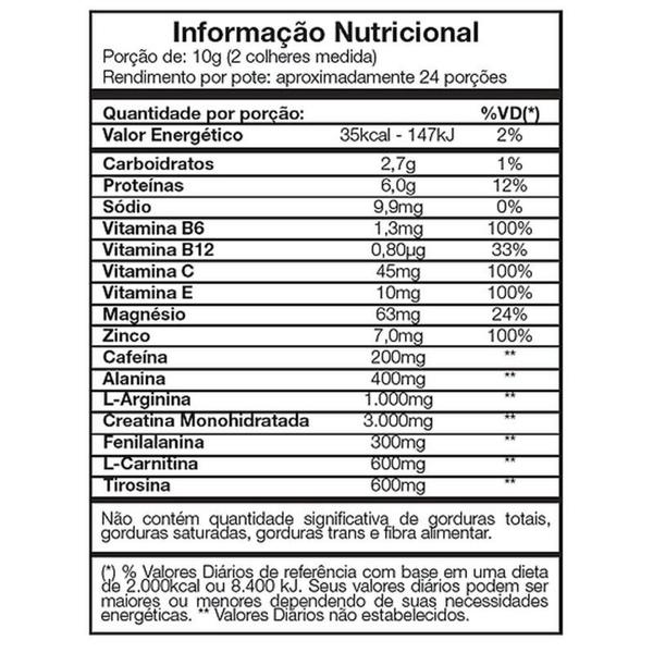 Imagem de Kit 5 V-Fort - Intenso Pré treino Vitafor 240g Frutas Vermelhas