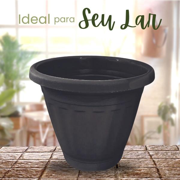 Imagem de Kit 5 Vaso grande Redondo Terracota de Jardim Planta Grandes Casa Mudas 15 litros