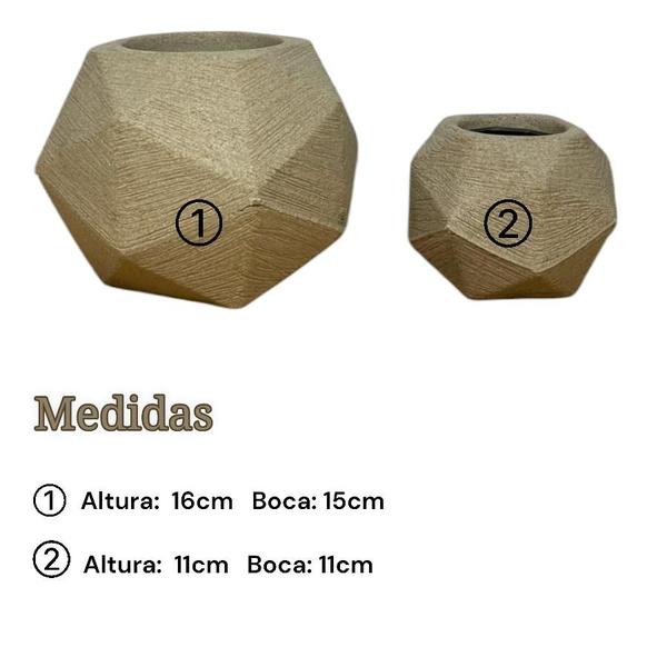 Imagem de kit 5 vasos geometricos, colunas e bacia cachepot polietileno para varandas e interiores 