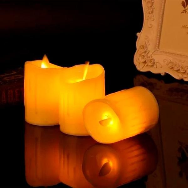 Imagem de Kit 5 Velas Eletrônicas Decorativa Led Amarela Bateria 9x5cm