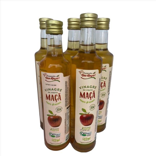 Imagem de Kit 5 Vinagres Orgânico De Maça Fazenda São Roque 500ml