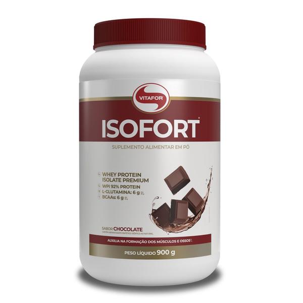 Kit 5 Whey Protein Isofort Vitafor 900g Chocolate Imagem de Kit 5 Whey Protein Isofort Vitafor 900g Chocolate