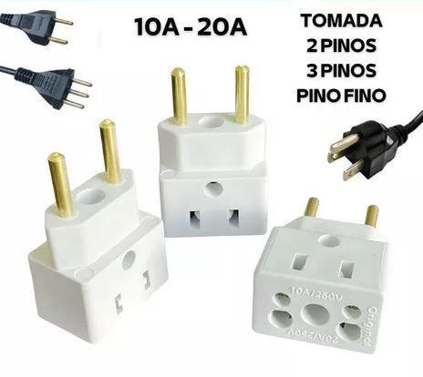 Imagem de Kit 50 Adaptador de Tomada BOB Esponja 10A e 20A