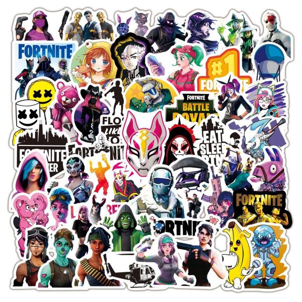 Imagem de Kit 50 Adesivos Sticker Fortnite battle royale Gamer Bucks Skins Prova D'água