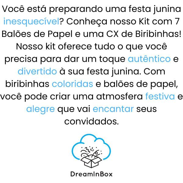 Imagem de kit 50 biribinhas 4 balão grande 10 médio festa junina florido