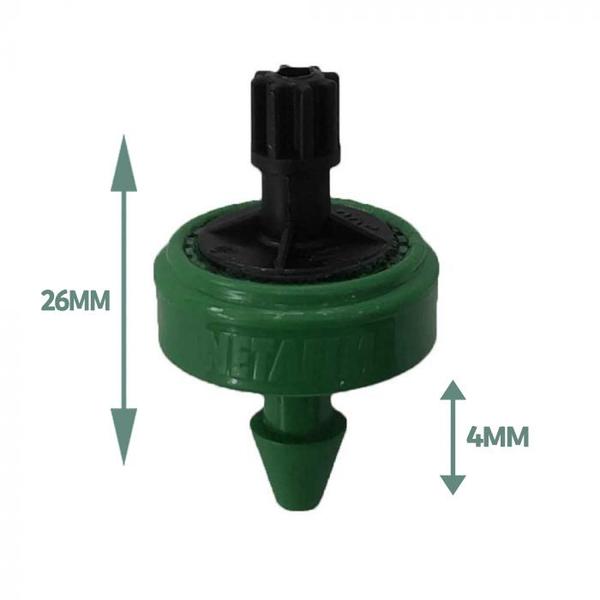 Imagem de Kit 50 Botão Gotejador verde 8L/H para irrigação  netafim