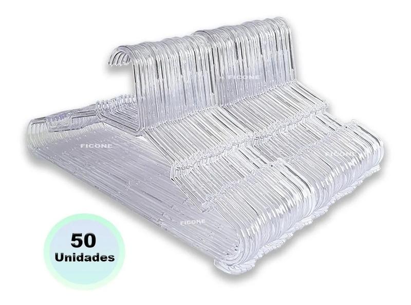 Kit 50 Cabides Acrílico Infantil para Roupa de Bebê - Body Criança Cabide Acrílico - Ficone Decor Imagem de Kit 50 Cabides Acrílico Infantil para Roupa de Bebê - Body Criança Cabide Acrílico