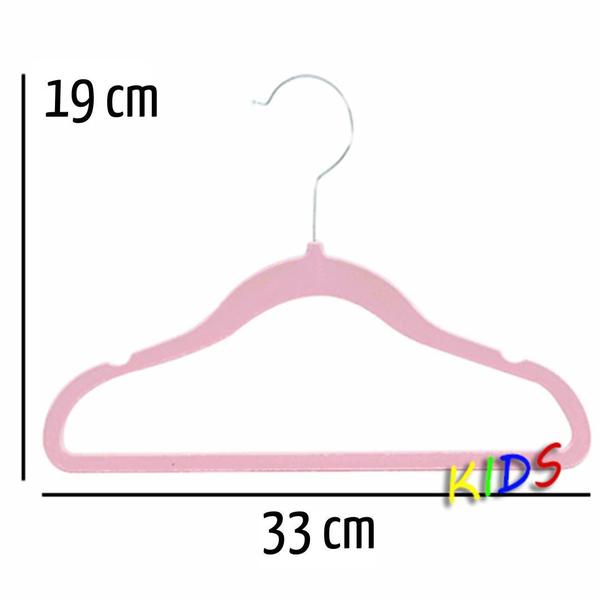 Imagem de Kit 50 Cabides Veludo Infantil Rosa