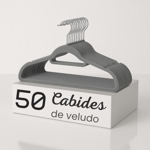 Kit 50 Cabides Veludo para Roupas Antideslizante Giratório - Brinq Lar Kit 50 Cabides Veludo para Roupas Antideslizante Giratório - Brinq Lar
