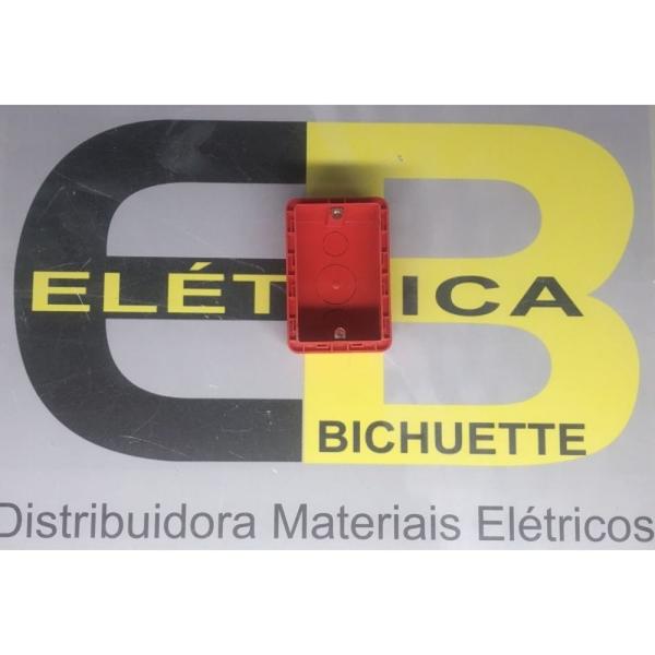 Imagem de Kit 50 caixa de luz embutir 4x2 pvc alvenaria vermelha pial 689014