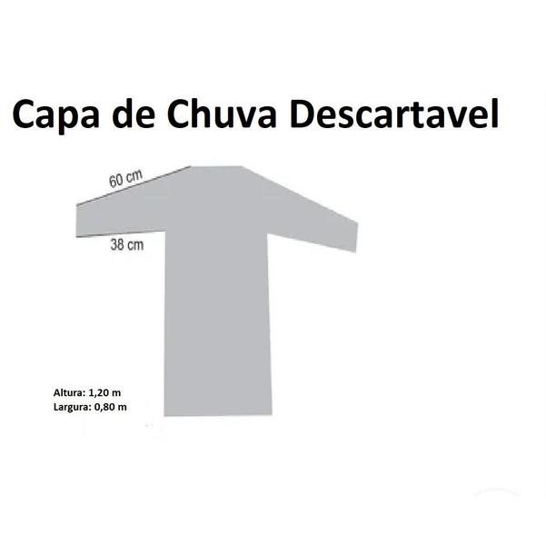 Imagem de Kit 50 Capas De Chuva Transparente Descartável Tamanho Único