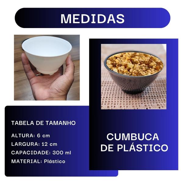 Imagem de Kit 50 Cumbuca 300 ml p/ Caldo Feijoada Açaí Sopa Festa Amendoim Tigela Pote Sobremesa