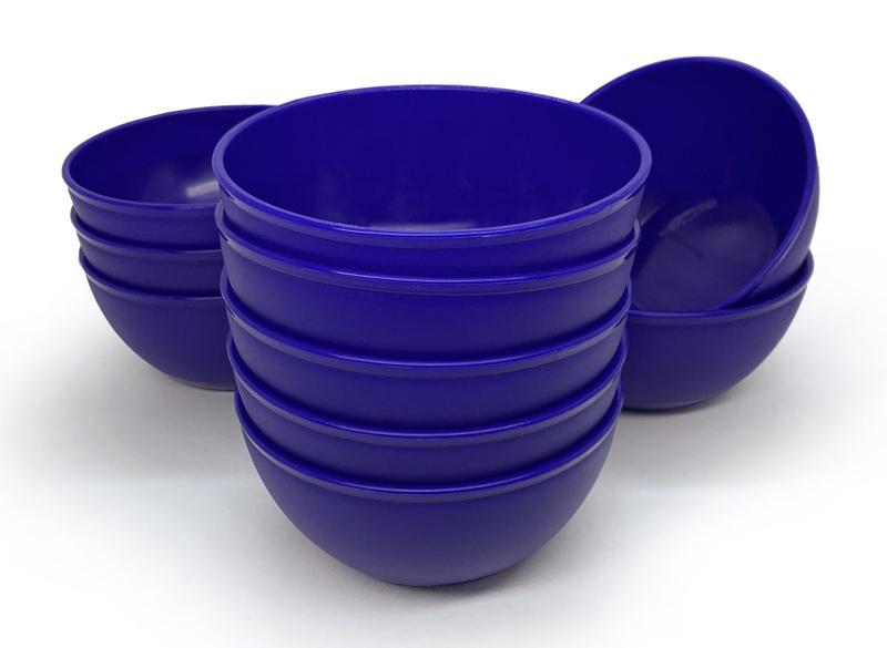 Imagem de Kit 50 cumbucas tigela escolar 450 ml em PP azul bic bowl merenda lanches