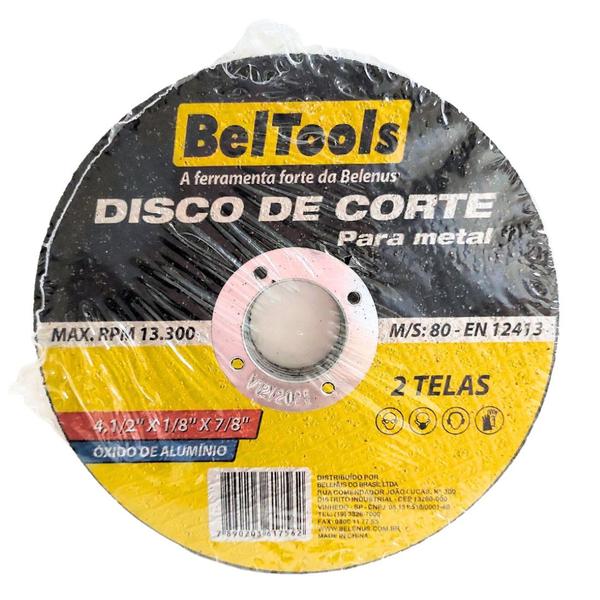 Imagem de Kit 50 Disco Corte Ferro 4.1/2"x1/8"x7/8" BelTools