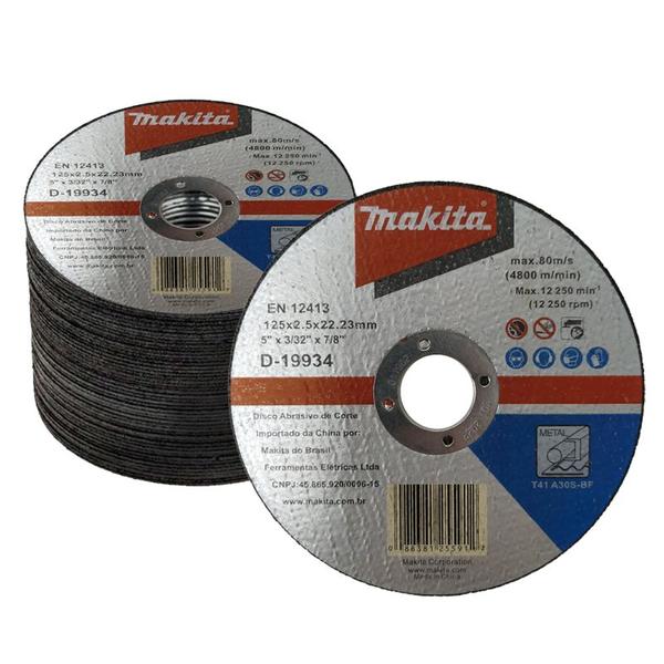 Imagem de Kit 50 Discos para Corte Ferro 5 X 7/8  D-19934 - Makita