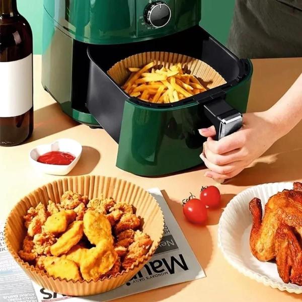 Imagem de Kit 50 Formas De Papel Descartável Air Fryer Antiaderente