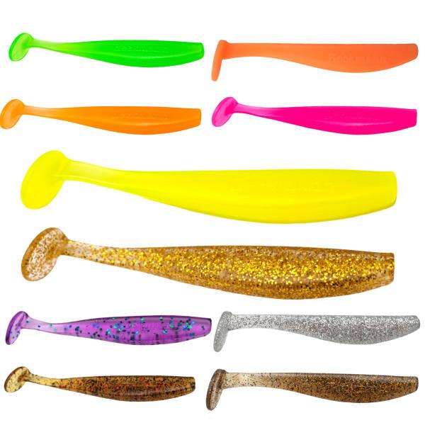 Imagem de Kit 50 Isca Artificial Soft Shad 6cm ou 9cm Silicone Macia Para Pesca de Tucunaré Robalo Traíra