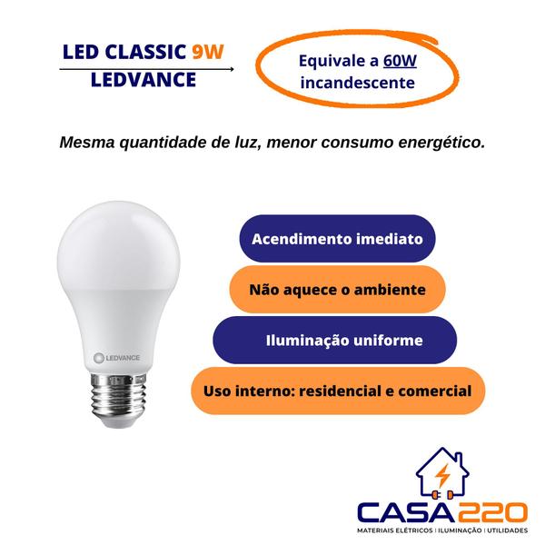 Imagem de Kit 50 Lâmpadas Led 9W E27 4.000K Luz Neutra Bivolt Ledvance