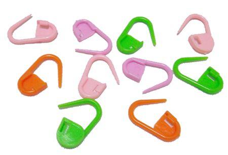 Imagem de Kit 50 Marcadores Plástico de Ponto Cadeado Tricô Crochê Cor