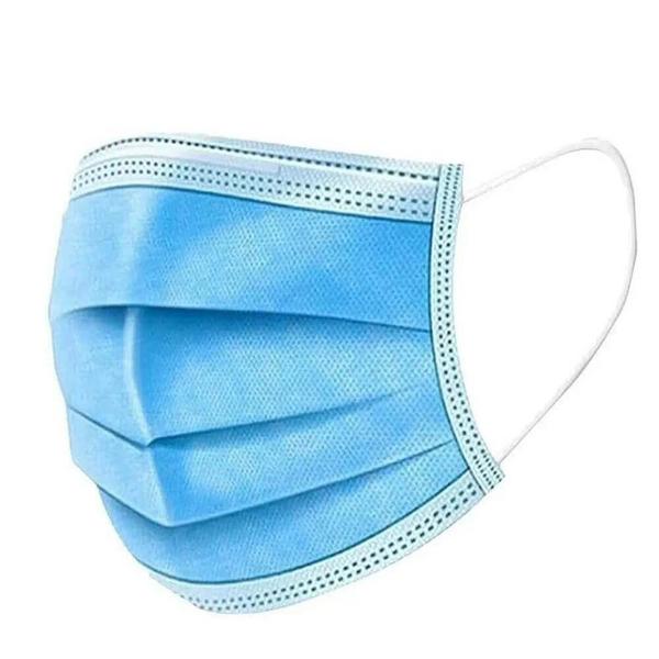 Imagem de Kit 50 Máscaras Descartáveis Adulto Tripla Camada Cor Azul