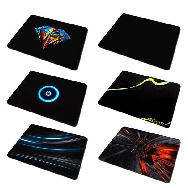 Imagem de Kit 50 Mouse Pad Fundo Preto Sortido Atacado Revenda Exbom