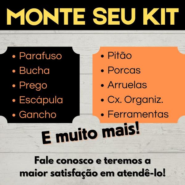 Kit 50 parafusos 3/16 Rosca Máquina - 2 medidas - Kit Parafusos Imagem de Kit 50 parafusos 3/16 Rosca Máquina - 2 medidas