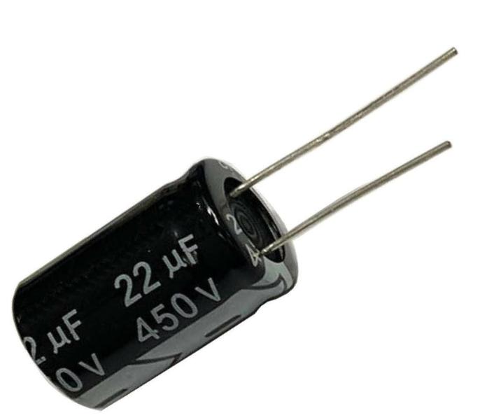 Kit 50 pçs - capacitor eletrolitico 22x450v - 22uf x 450v - TOPMAY Imagem de Kit 50 pçs - capacitor eletrolitico 22x450v - 22uf x 450v