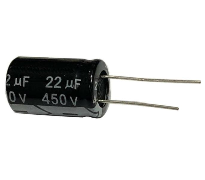 Kit 50 pçs - capacitor eletrolitico 22x450v - 22uf x 450v - TOPMAY Imagem de Kit 50 pçs - capacitor eletrolitico 22x450v - 22uf x 450v