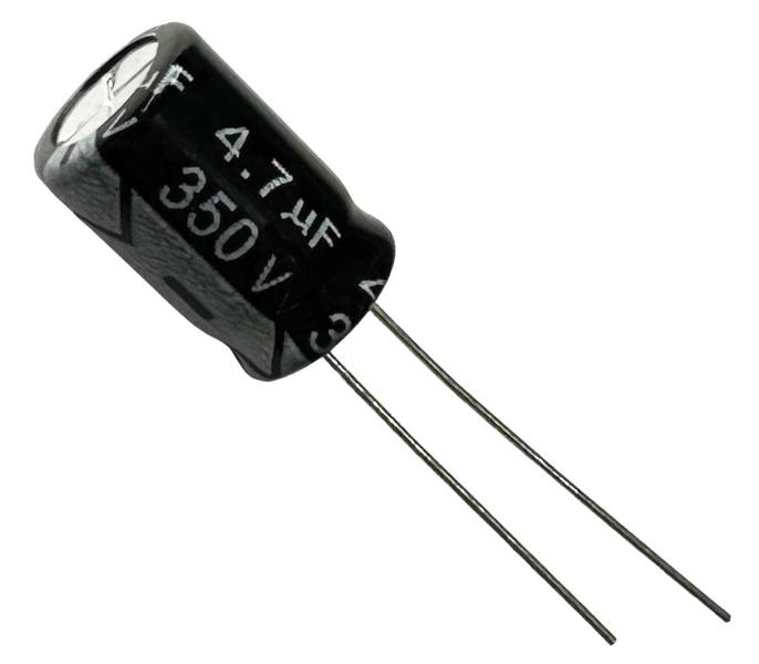 Imagem de Kit 50 pçs - capacitor eletrolitico 4,7x350v - 4,7uf x 350v