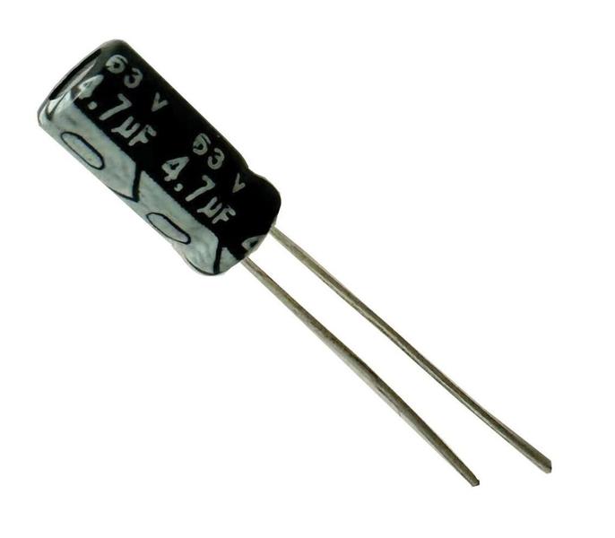 Imagem de Kit 50 pçs - capacitor eletrolitico 4,7x63v - 4,7uf x 63v