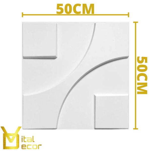 Imagem de Kit 50 Placas De Revestimento Alto Relevo 3d Pvc Mega Oferta