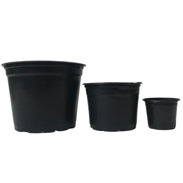 Imagem de Kit 50 Pote Holambra Nº 15 Vaso Flexível Preto 13x11cm