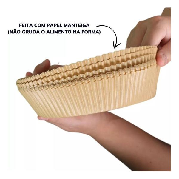 Imagem de Kit 50 Prato De Papel Para Fritadeira Elétrica Antiaderente