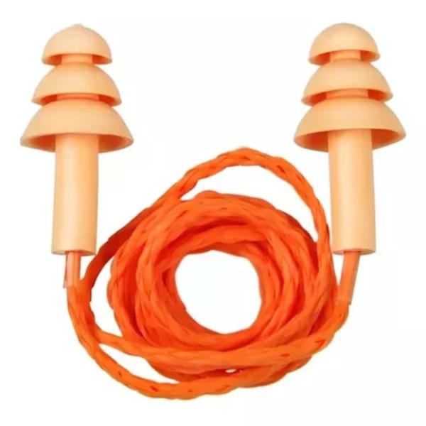 Kit 50 Protetor Auricular Ouvido Plug Silicone Antialérgico com Capa Protetora EPI - Kalipso EPI Imagem de Kit 50 Protetor Auricular Ouvido Plug Silicone Antialérgico com Capa Protetora EPI