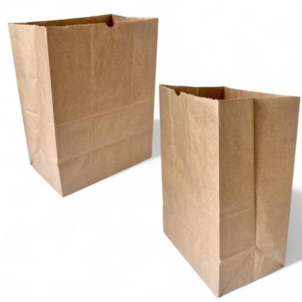 Imagem de Kit 50 Sacos de Papel Kraft 18x28x11 - Perfeitos para Delivery de Lanches e Refeições