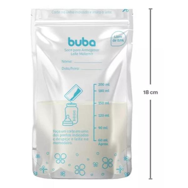 Kit 50 Sacos Para Armazenar Leite Materno 200ml - Buba Imagem de Kit 50 Sacos Para Armazenar Leite Materno 200ml - Buba