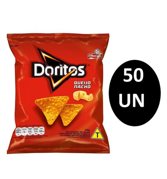 Imagem de Kit 50 Un Biscoitos Salgadinhos Elma Chips Doritos De 22G