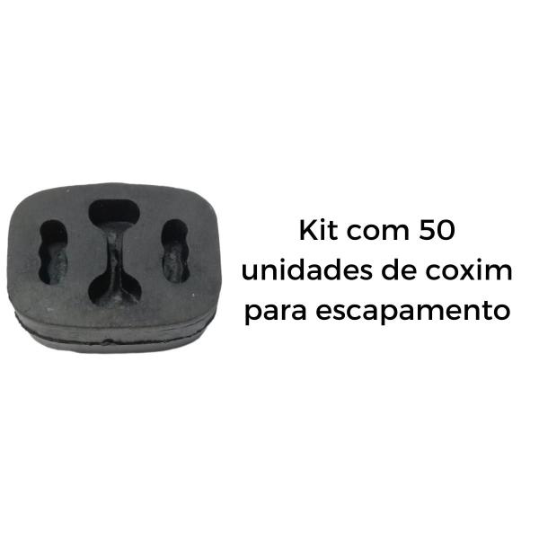 Imagem de Kit 50 Unidades Borracha Coxim Escapamento Carro Uno Premio Mille