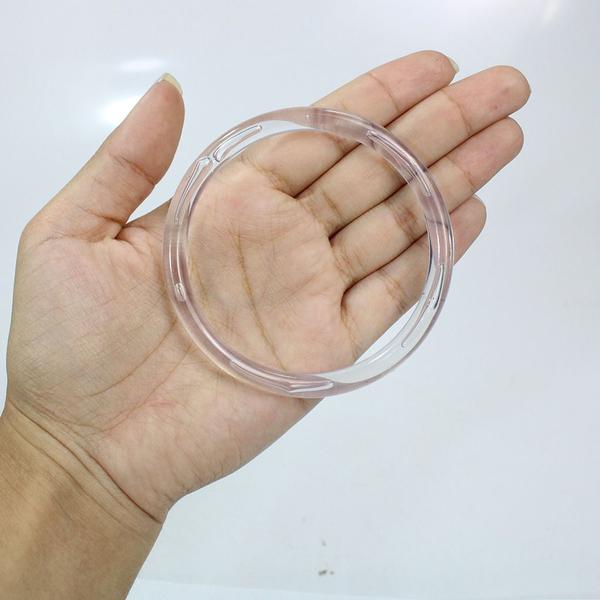 Imagem de Kit 50 Unidades de Argola Plástica 7,9cm Transparente Multiuso Resistente