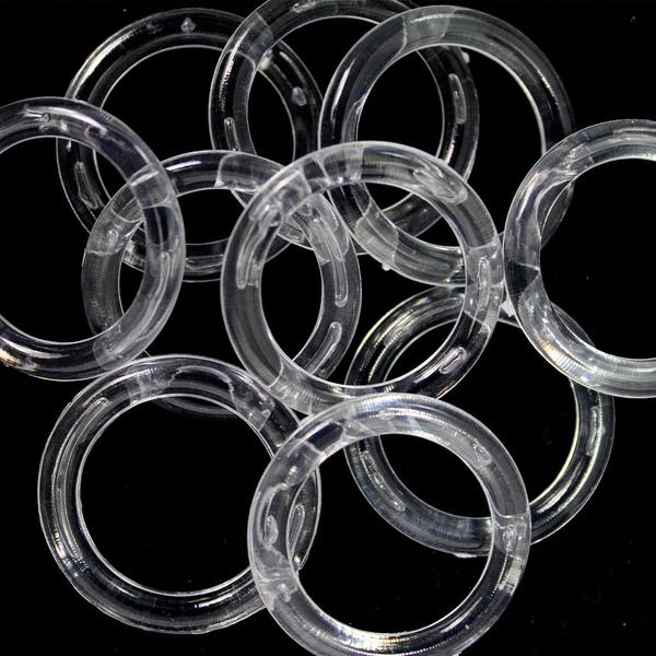 Kit 50 Unidades de Argola Plástica Incolor 2,7cm Para Artesanato - Russo Art Imagem de Kit 50 Unidades de Argola Plástica Incolor 2,7cm Para Artesanato