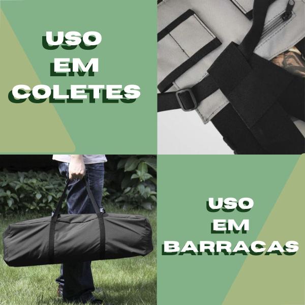 Imagem de Kit 50 Unidades Regulador De Alça De Mochila Passador Preto Pochete Plástico Transversal Acessórios