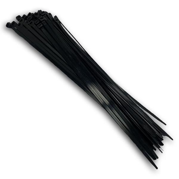 Imagem de Kit 500 Abraçadeiras de Nylon Preta Foxlux 37cm x 7,0mm