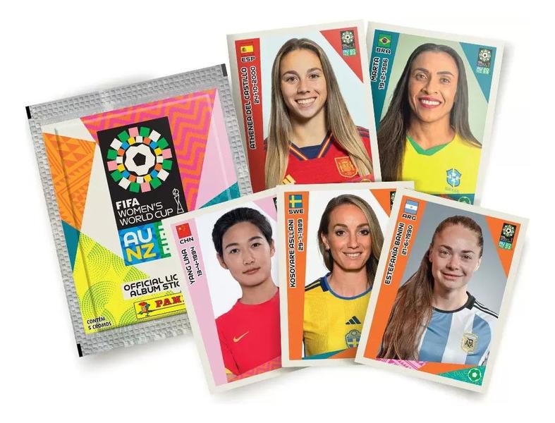 Imagem de Kit 500 Figurinhas Copa Do Mundo Feminina 2023 Em 100 Envelopes