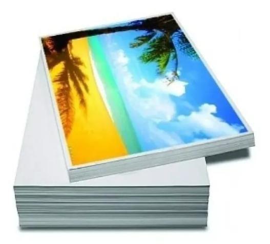 Imagem de Kit 500 Folhas Papel Fotográfico Foto A4 Glossy BrGold / Premium / Neutroho 180g