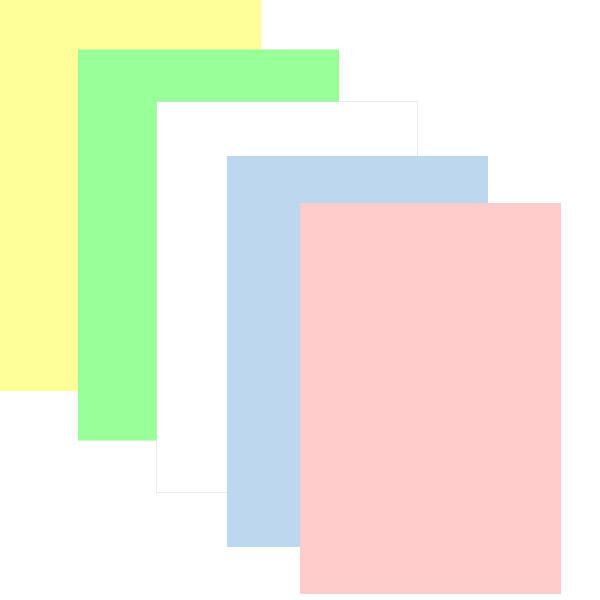 Kit 500 Folhas Sulfite Rosa, Branco, Amarelo, Verde, Azul - Report Imagem de Kit 500 Folhas Sulfite Rosa, Branco, Amarelo, Verde, Azul