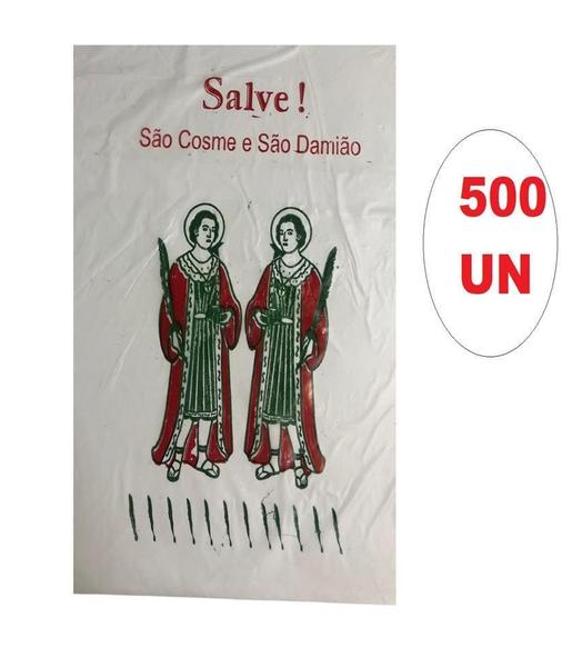 Imagem de Kit 500 Un Sacos De Plástico 18X28Cm Festa Cosme E Damião