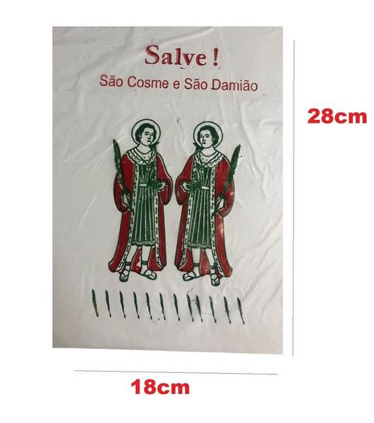 Imagem de Kit 500 Un Sacos De Plástico 18X28Cm Festa Cosme E Damião