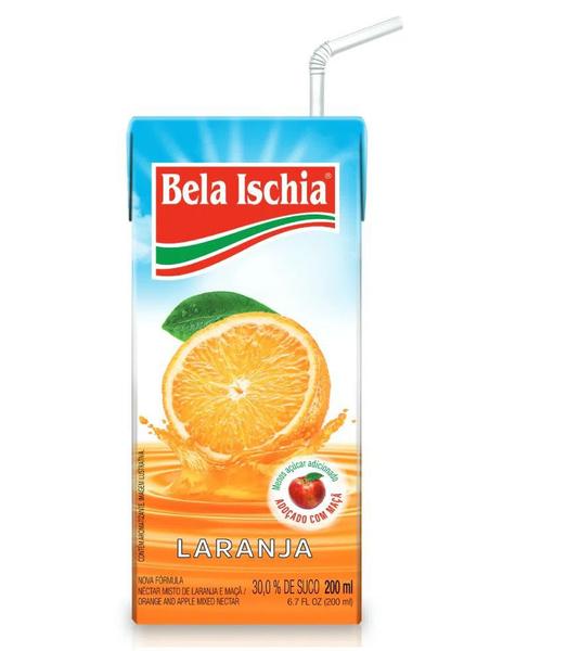 Imagem de Kit 54 Caixinhas De Suco Pronto Laranja Bela Ischia 200ml