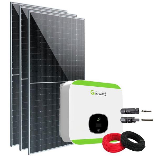 Imagem de Kit 555W On Grid com Inversor Growatt 1,5kw